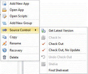 Source Control Menu and Object States